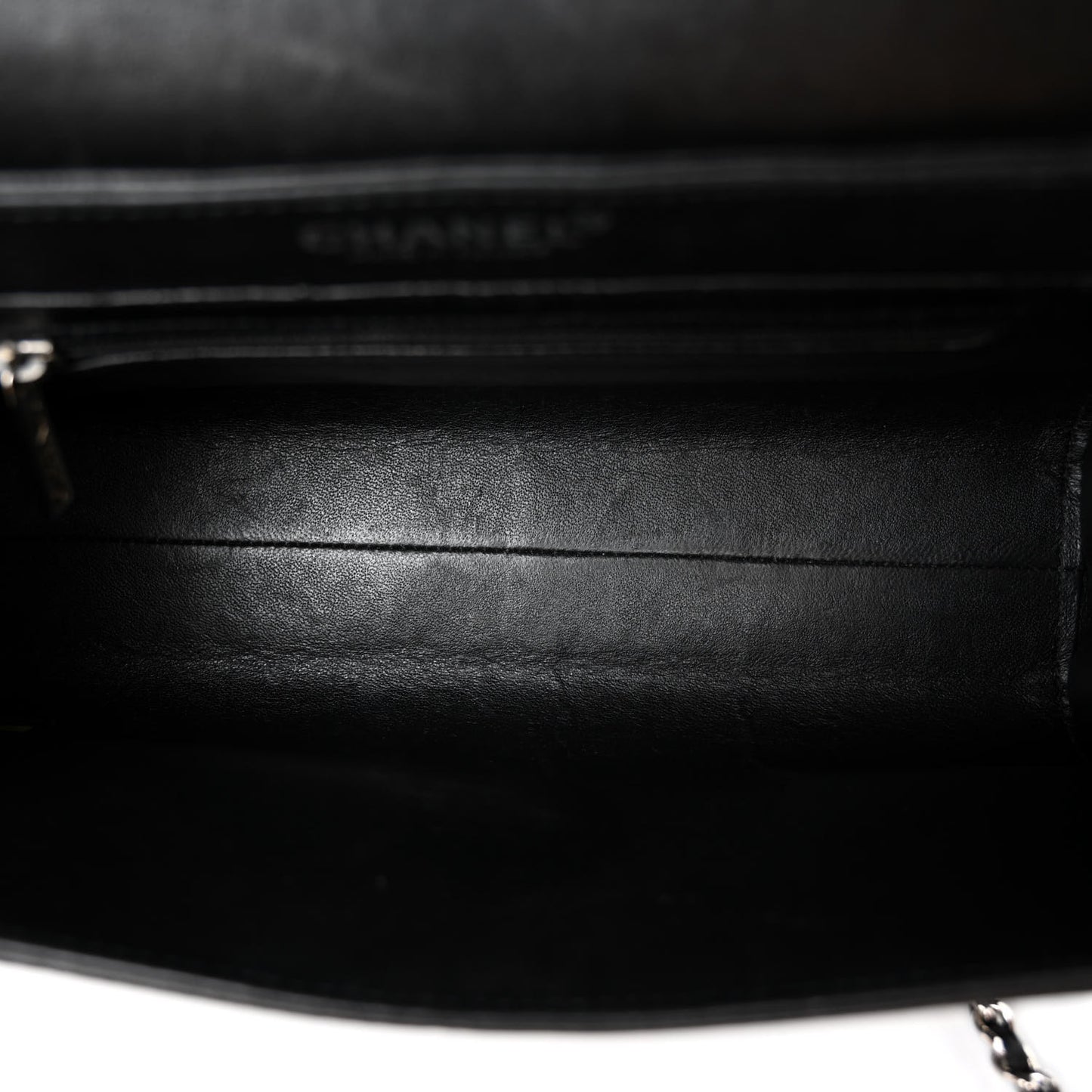 Lambskin Vertical Quilted Accordion Reissue Flap Black
