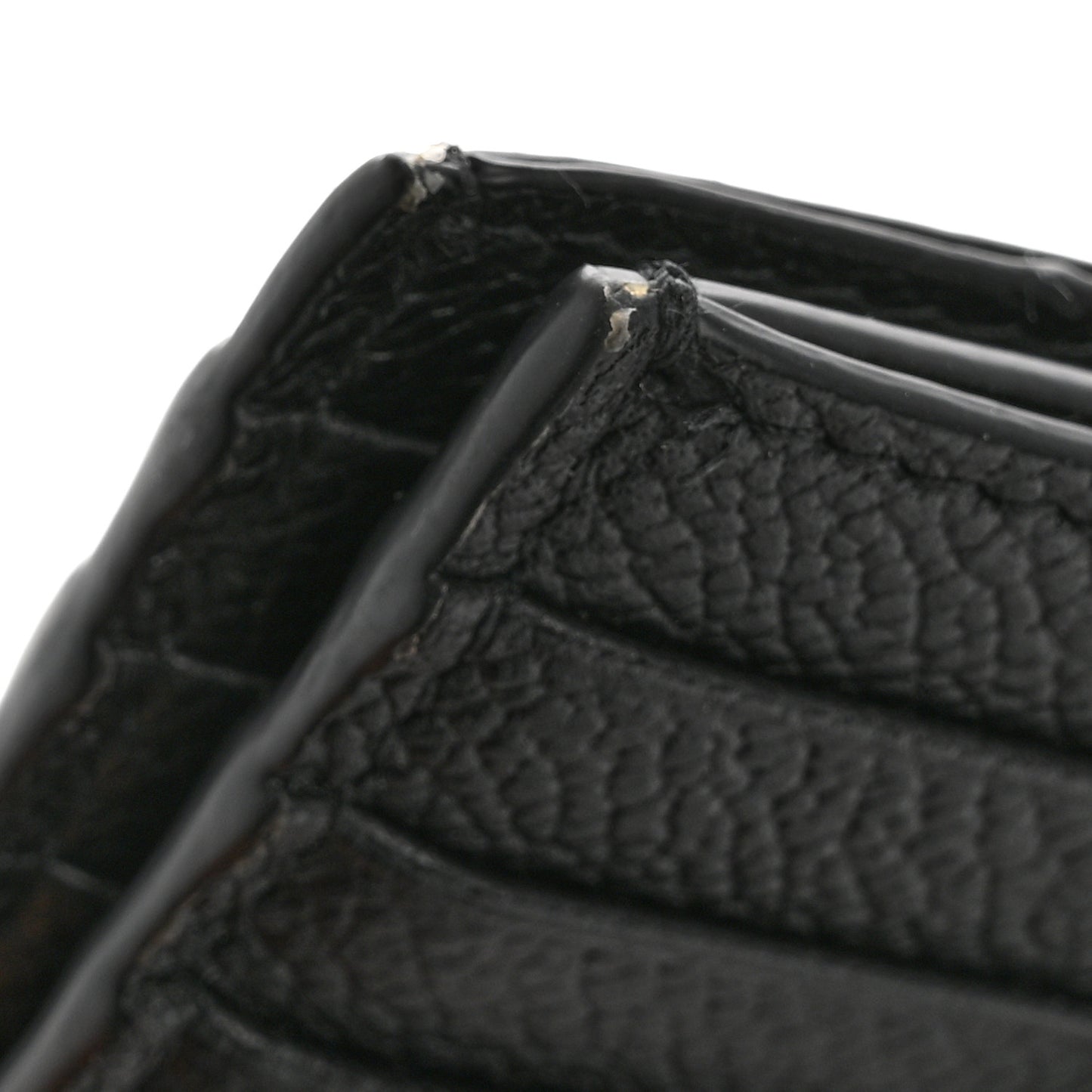 Vitello Micro Grain Bi-Fold Tab Wallet Black Mercurio