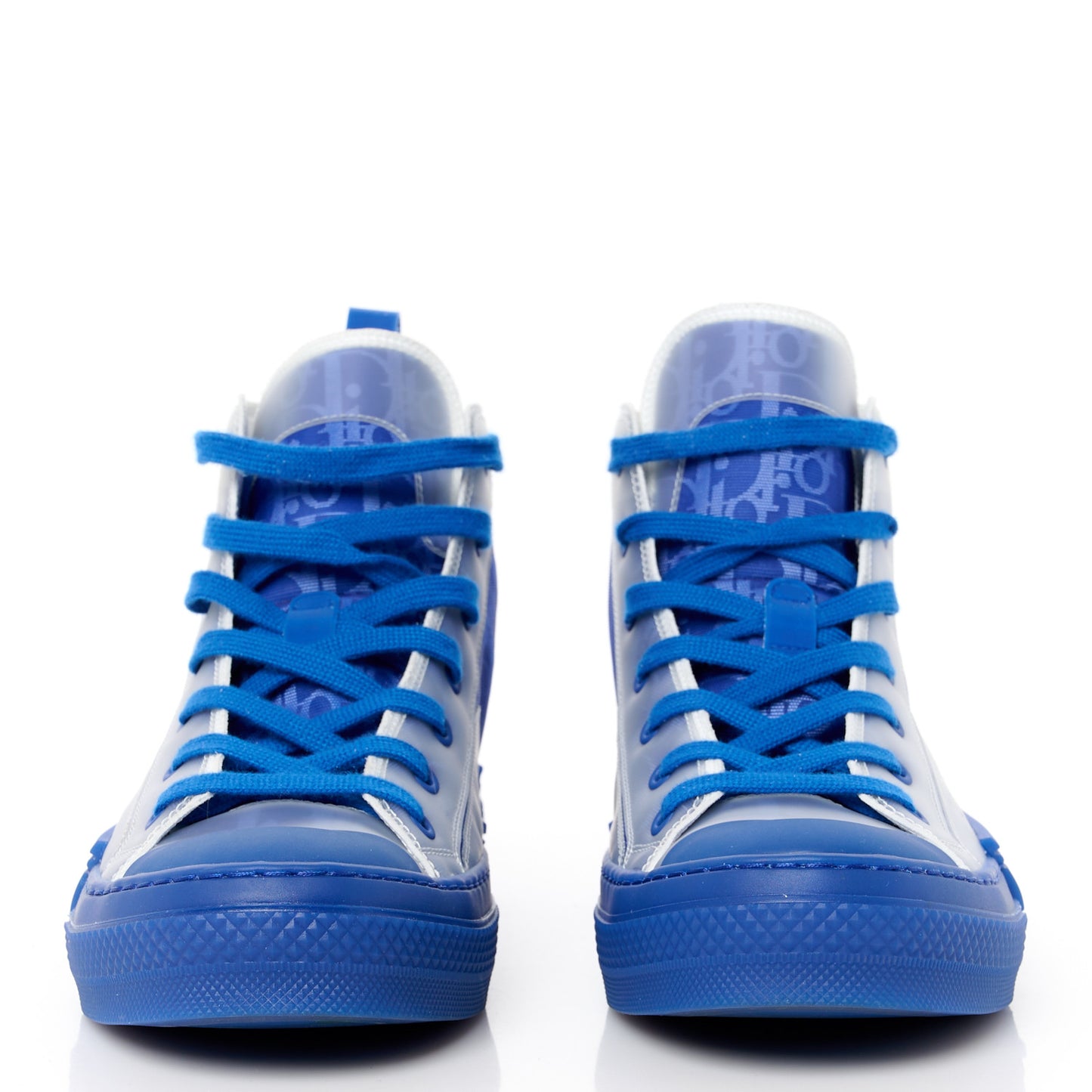 Technical Canvas Oblique Mens B23 High Top Sneakers 41 Blue