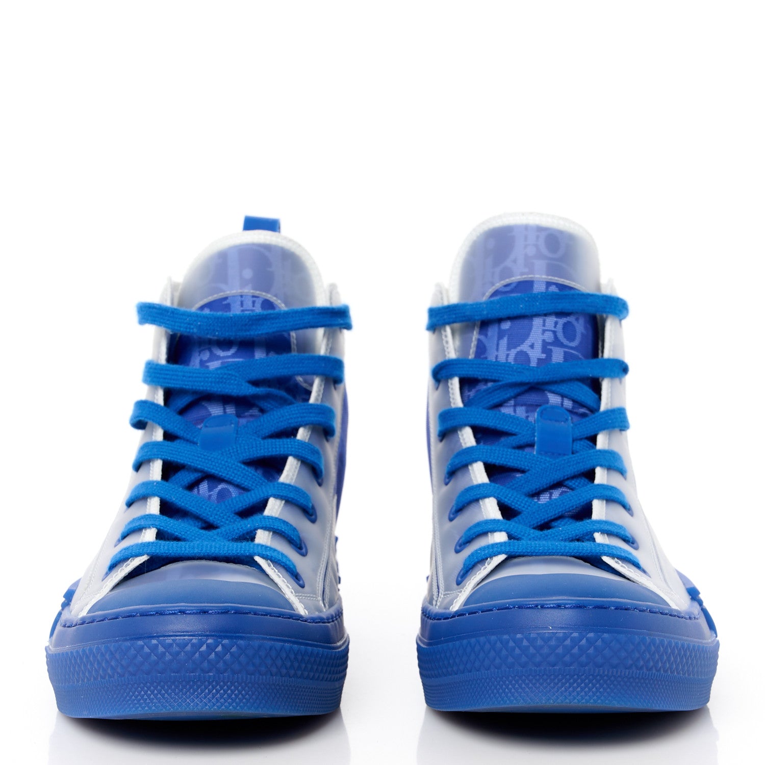 Christian Dior Technical Canvas Oblique Mens B23 High Top Sneakers 41 Blue 2 of 10