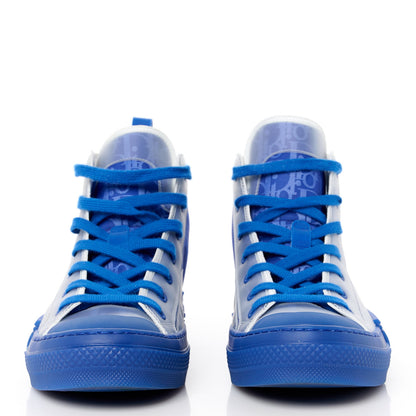 Christian Dior Technical Canvas Oblique Mens B23 High Top Sneakers 41 Blue 2 of 10