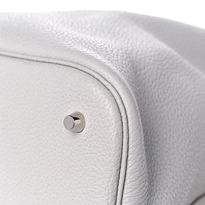 Hermes Taurillon Clemence Picotin Lock 26 GM Bleu Arctic 8 of 12