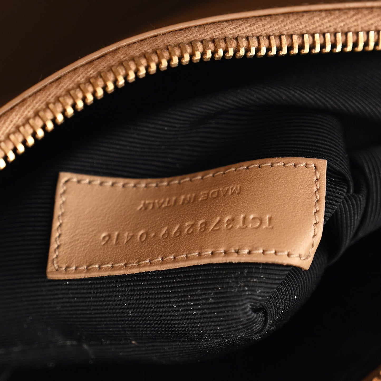 Grained Calfskin Small Sac De Jour Deep Beige