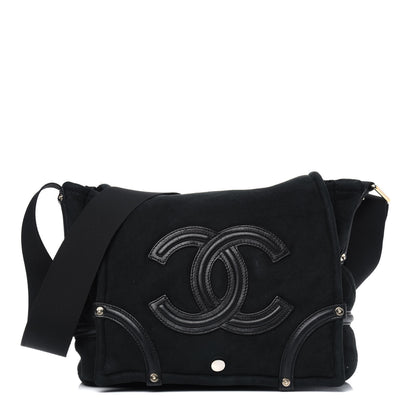 Chanel Suede Sparkling Winter Messenger Black 1 of 9