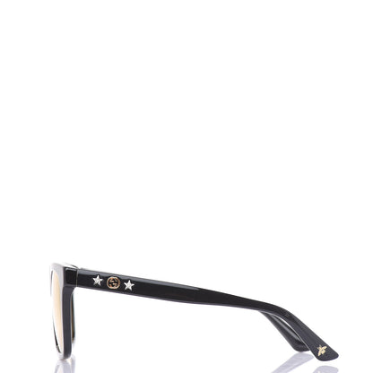 Gucci Square Frame Star Sunglasses GG 0347S Black Black 3 of 7