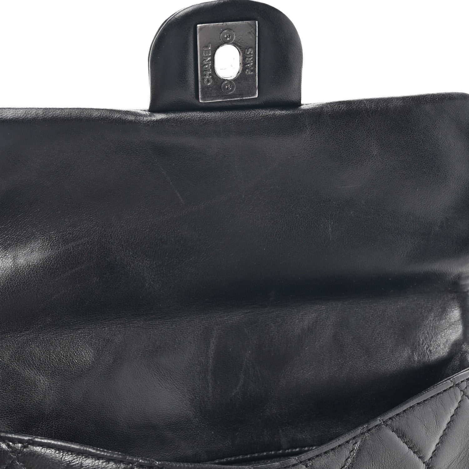 Chanel Lambskin Quilted Mineral Nights Flap Wristlet Black 12 of 12
