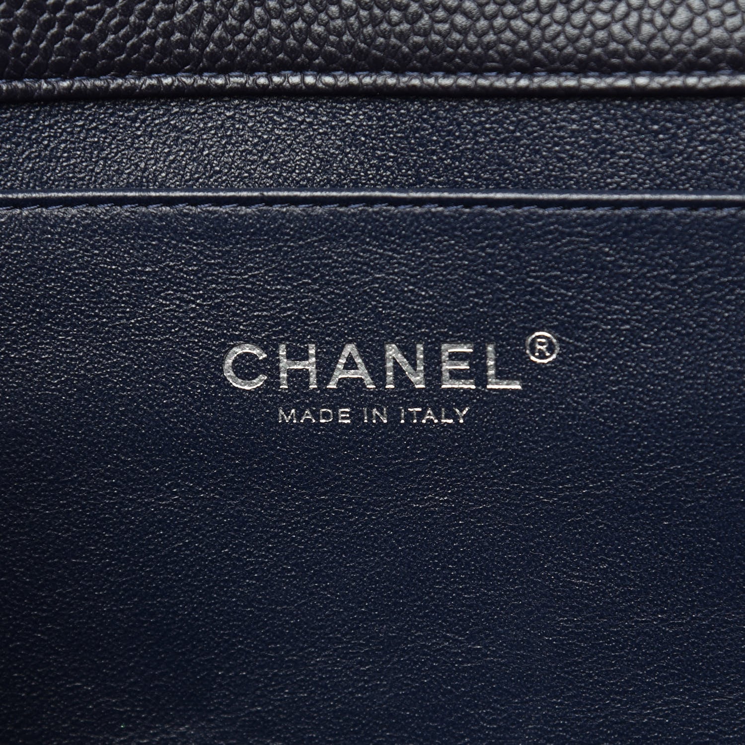 Chanel Caviar Quilted Clutch With Chain Flap Blue 6 of 7