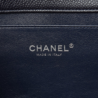 Chanel Caviar Quilted Clutch With Chain Flap Blue 6 of 7