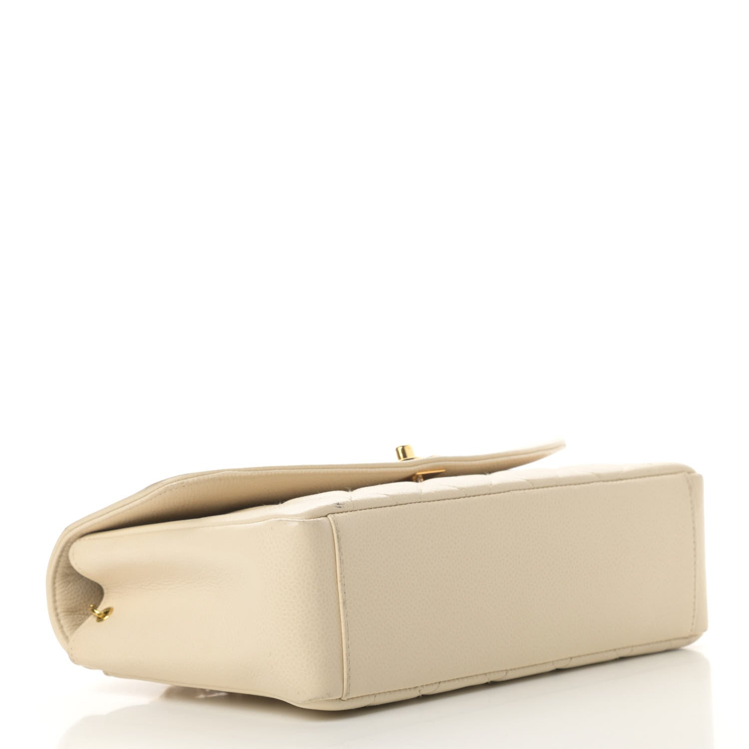 Chanel Caviar Quilted Medium Single Flap White 4 of 22