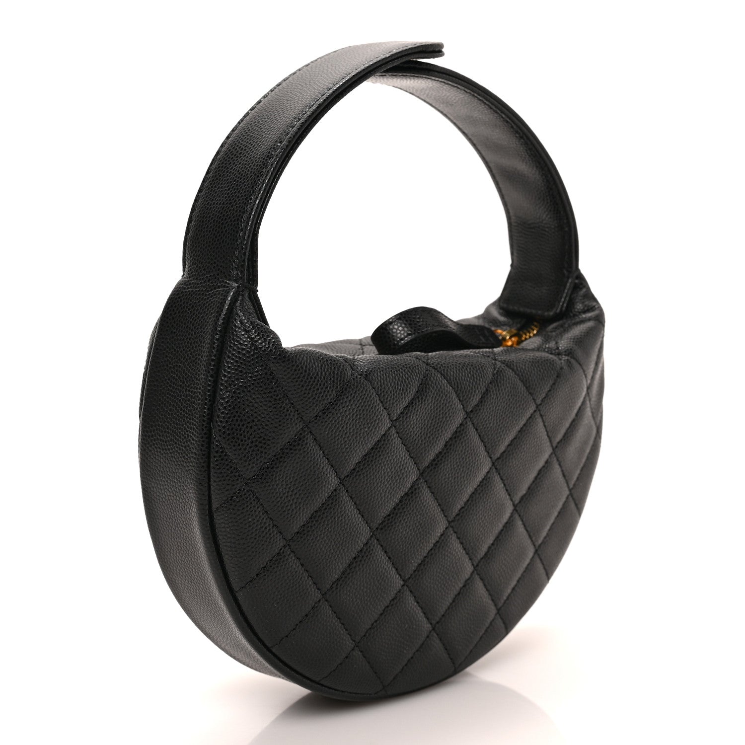 Chanel Caviar Quilted Polly Pocket Pouch Hobo Black 3 of 9