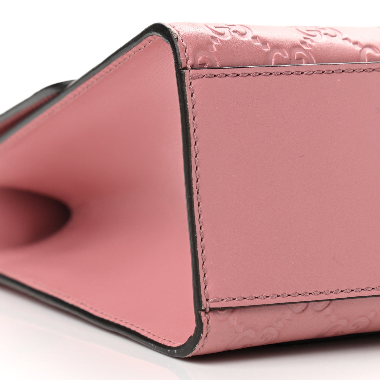 Gucci Guccissima Signature Medium Padlock Shoulder Bag Rose Baby Candy 9 of 13