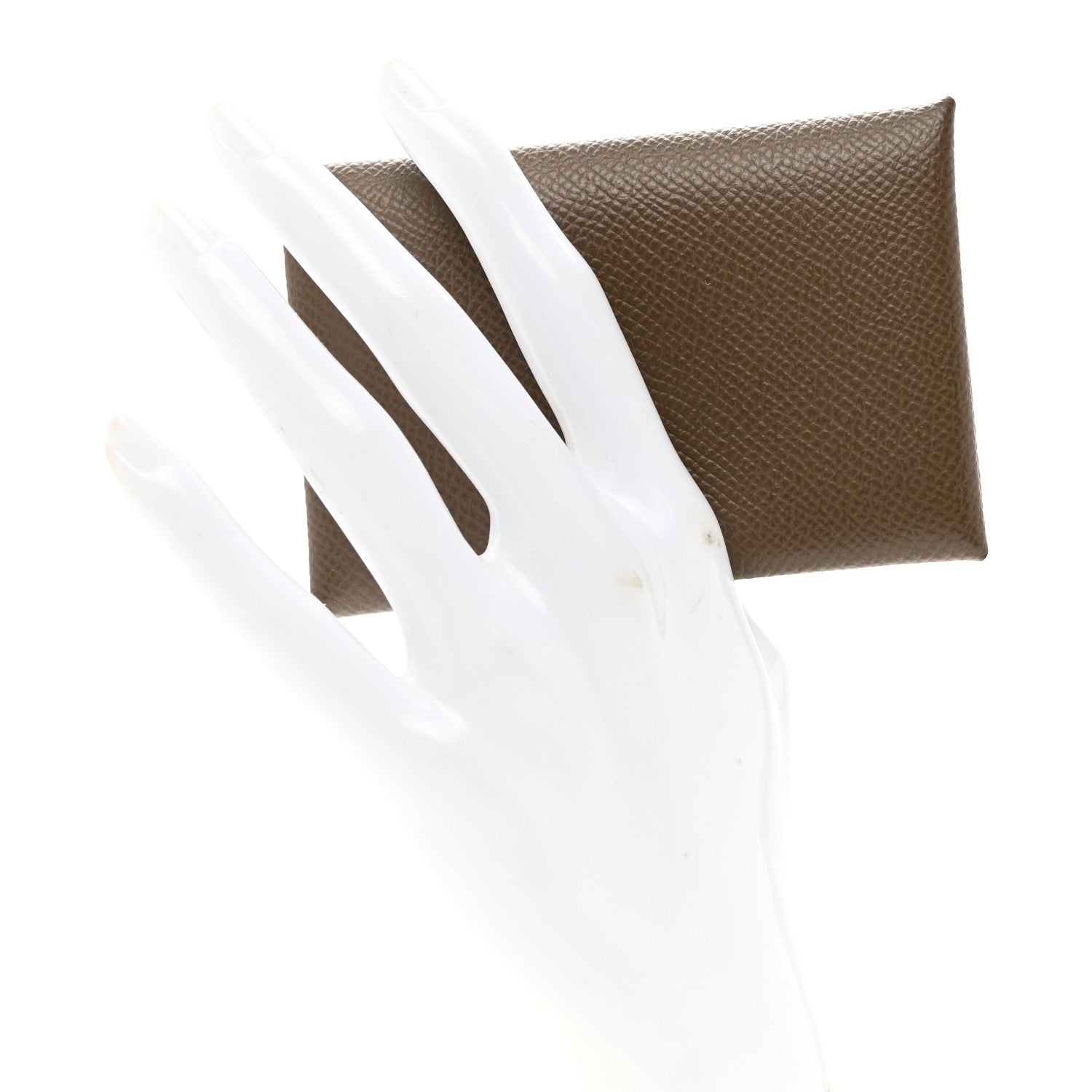 Hermes Epsom Calvi Card Case Etoupe 2 of 7