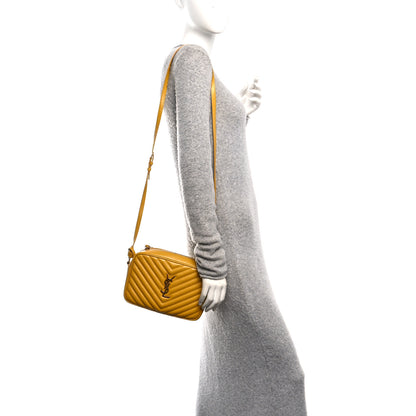 Saint Laurent Calfskin Matelasse Monogram Lou Camera Bag Safran 2 of 10