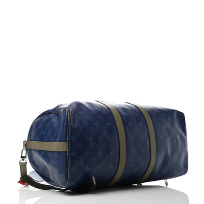 Louis Vuitton Monogram Outdoor Keepall Bandouliere 45 Pacific Blue 3 of 4