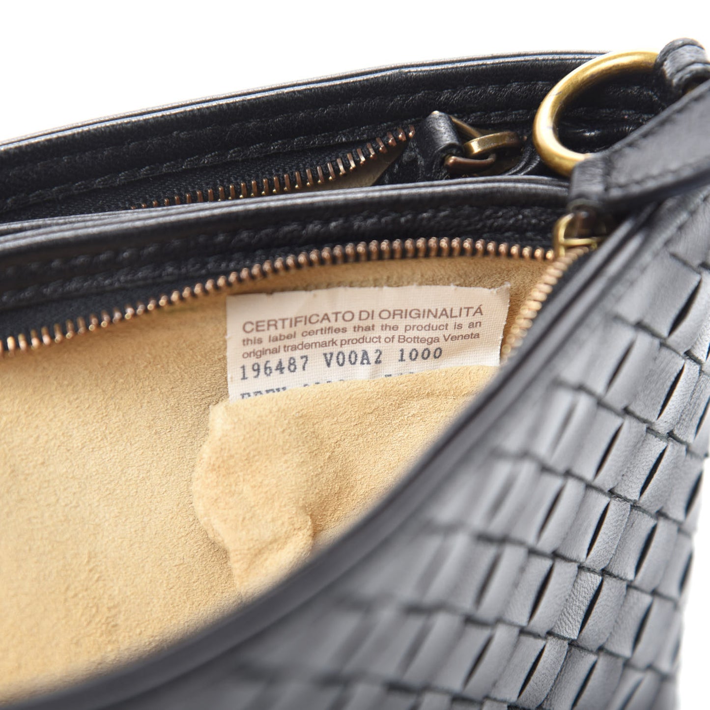 Nappa Intrecciato Convertible Clutch Black