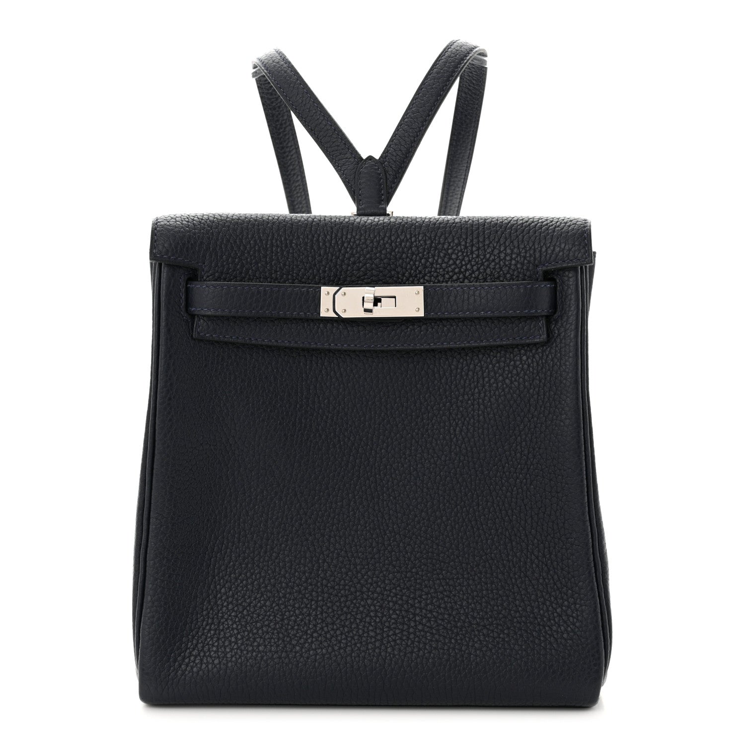 Hermes Taurillon Clemence Kelly Ado Backpack Bleu Nuit 1 of 10