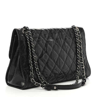 Chanel Crumpled Grained Calfskin Jumbo CC Crave Flap Black 3 of 13