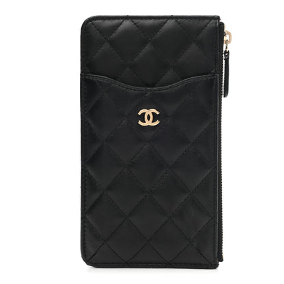 Chanel Lambskin Quilted Classic iPhone Pouch Black 1 of 8