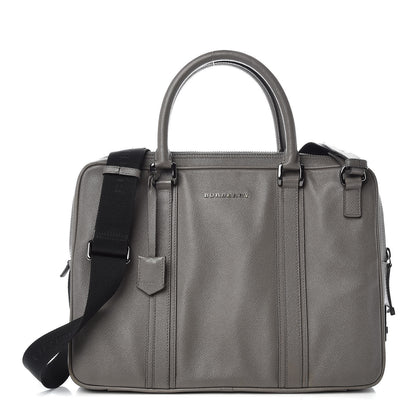 Burberry Textured Calfskin Briefcase Grey 1 of 17