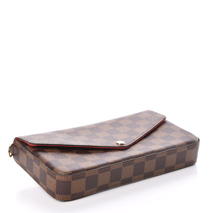 Louis Vuitton Damier Ebene Pochette Felicie Chain Wallet 4 of 10