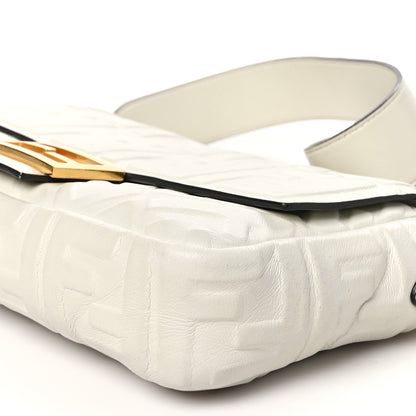 Fendi Nappa FF 1974 Embossed Baguette White 10 of 10