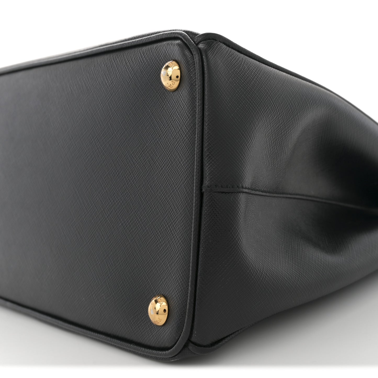 Saffiano Lux Large Galleria Double Zip Tote Black