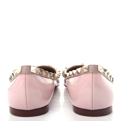 Valentino Garavani Patent Rockstud Ballerina Flats 35.5 Water Rose Poudre 7 of 11