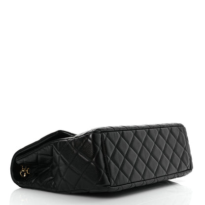 Chanel Grained Calfskin Quilted XXL Travel Flap Bag Black 4 of 12
