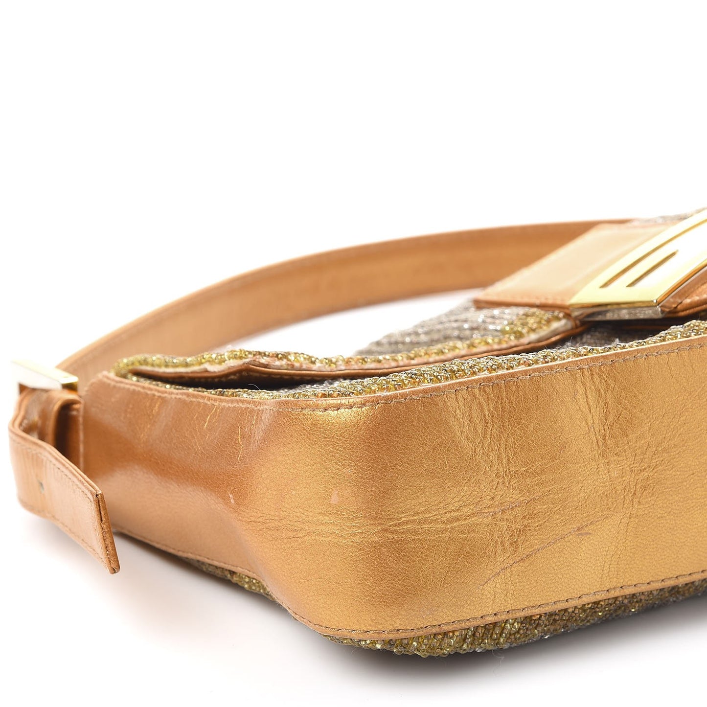 Beaded Baguette Gold Silver