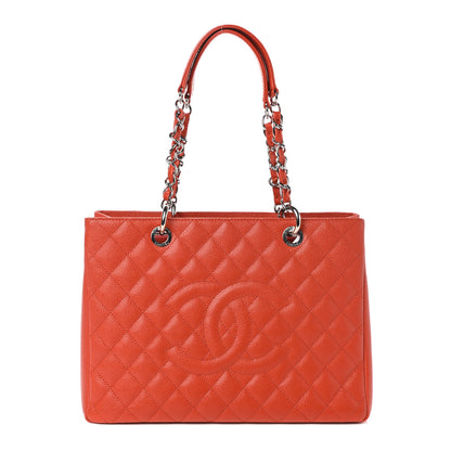 Chanel Caviar Quilted Grand Shopping Tote GST Orange 1 of 10