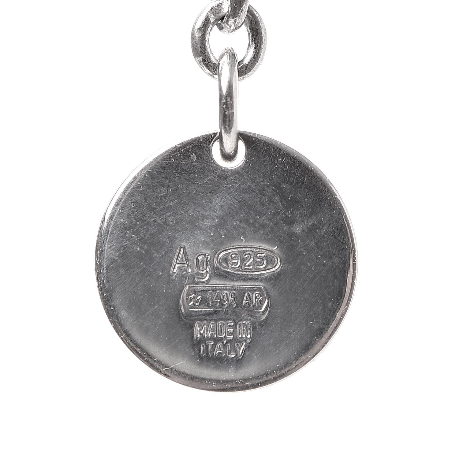 Bulgari Sterling Silver Ceramic Save The Children Pendant Necklace 6 of 7