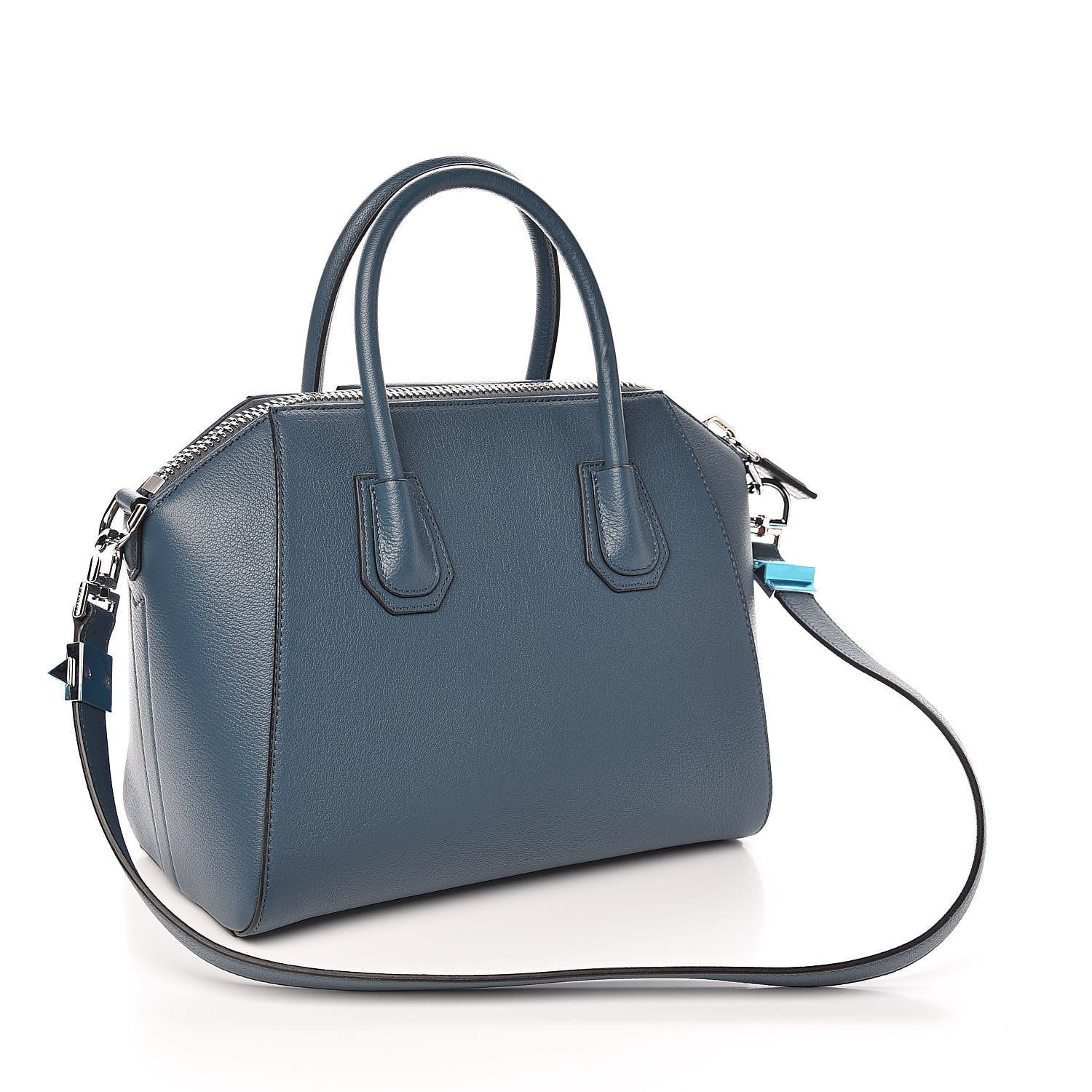 Givenchy Sugar Goatskin Small Antigona Oil Blue 3 of 11