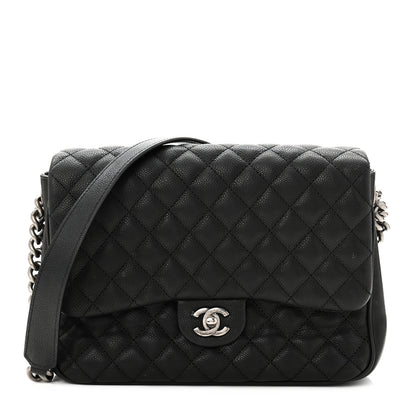 Chanel Caviar Quilted Medium Rock In Rome Single Flap Black 1 of 13