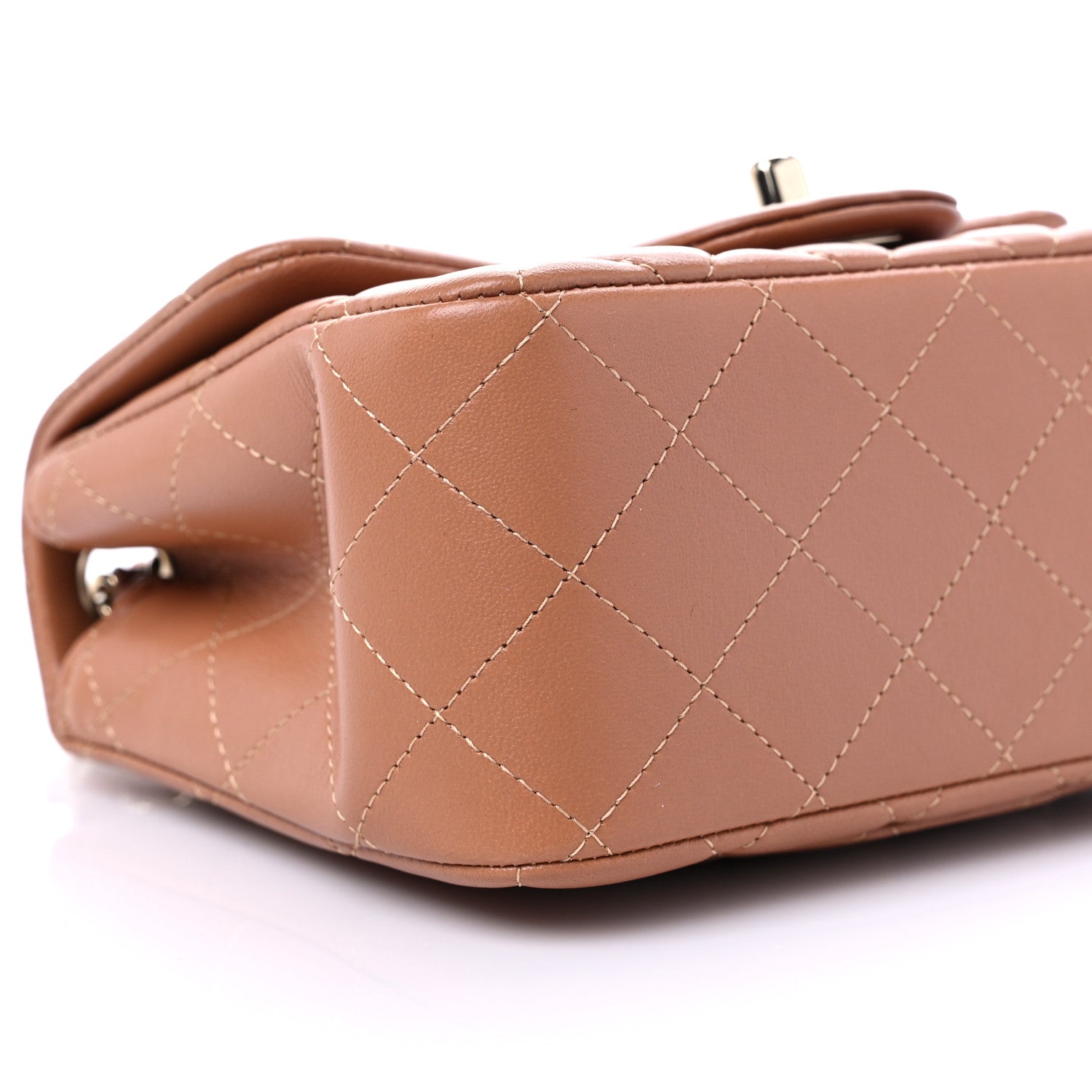 Chanel Lambskin Quilted Mini Square Flap Brown 8 of 10