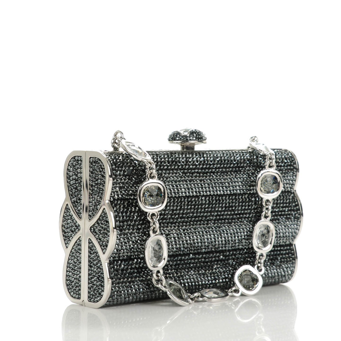 Swarovski Crystal Clutch Dark Grey