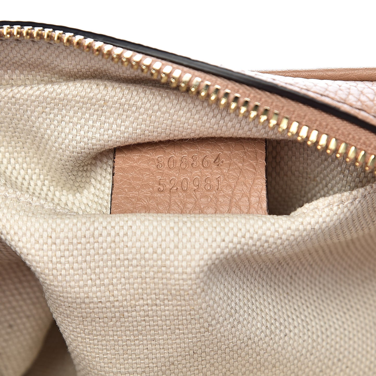 Pebbled Calfskin Small Soho Disco Bag Rose Beige