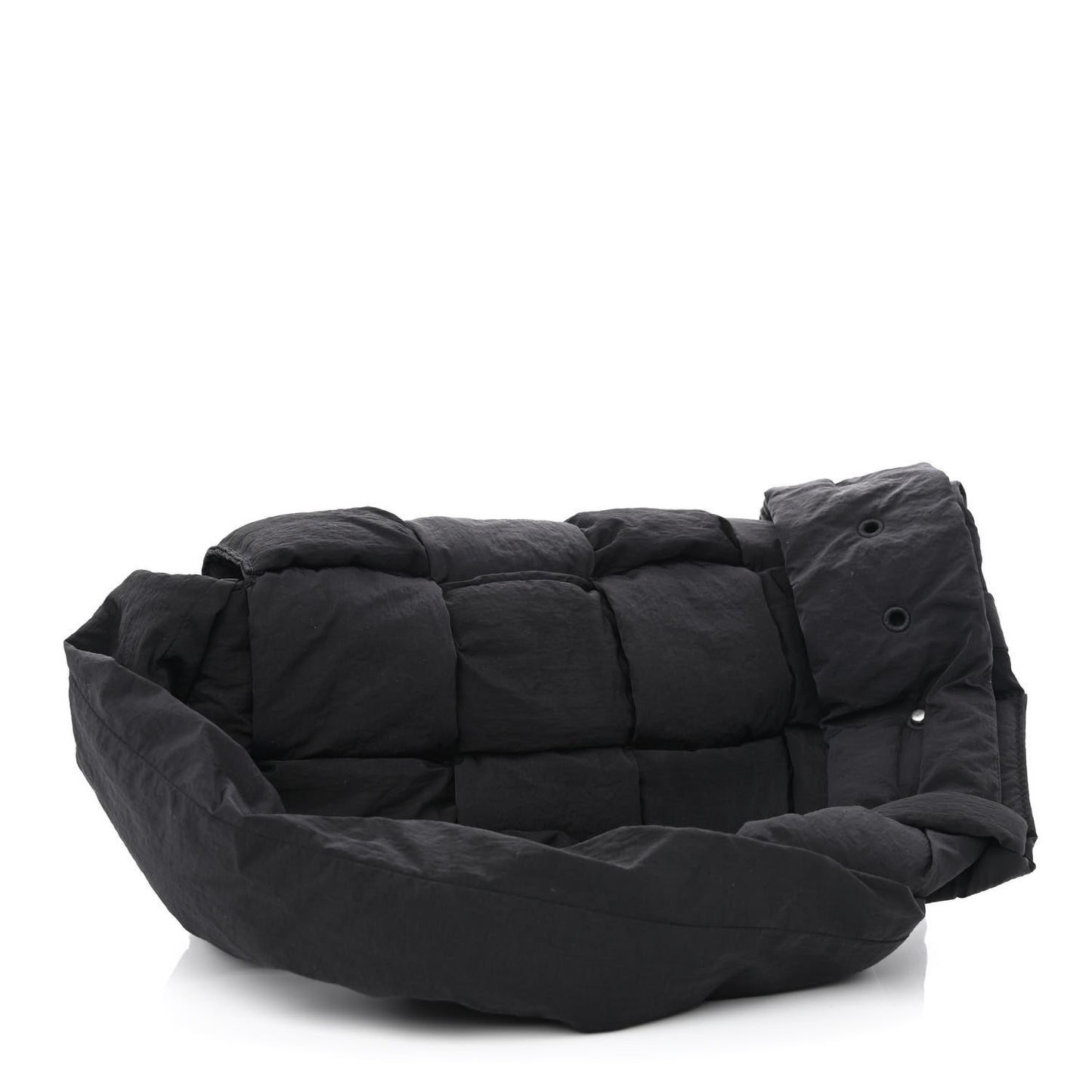 Nylon Intrecciato Padded Tech Cassette Bag Black
