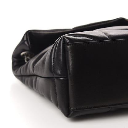 Saint Laurent Lambskin Quilted Small Loulou Puffer Monogram Chain Satchel Black 8 of 11