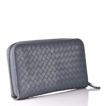 Bottega Veneta Nappa Intrecciato Zip Around Wallet Krim 3 of 15
