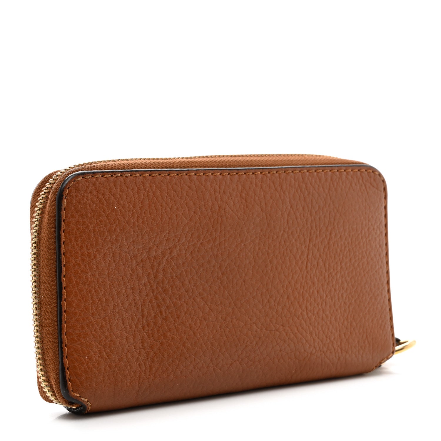 Chloe Grained Calfskin Marcie Long Zip Around Wallet Tan 3 of 9