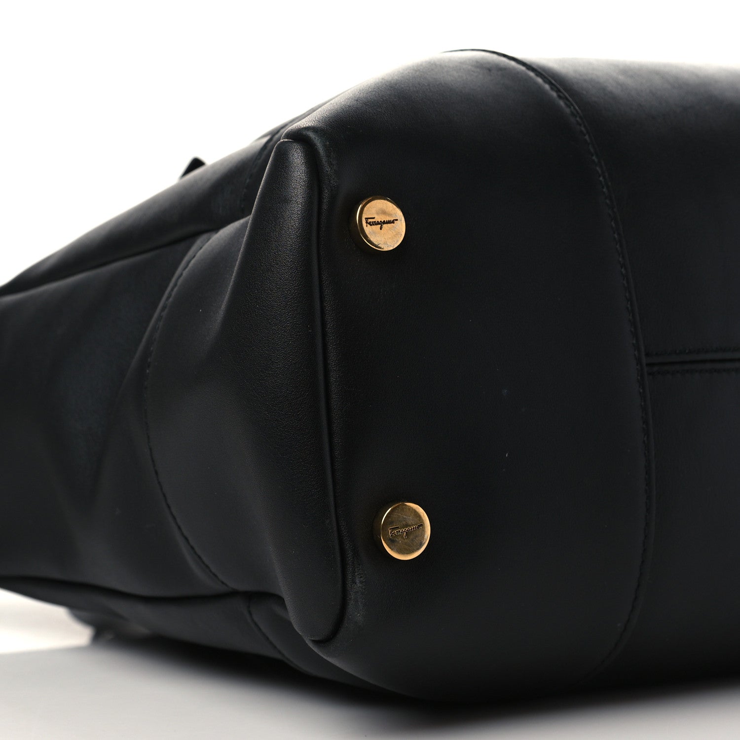 Salvatore Ferragamo Calfskin Tote Black 7 of 8
