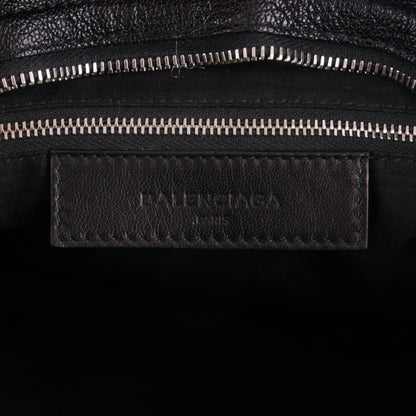 Balenciaga Chevre Silver Metallic Edge City Black 6 of 7
