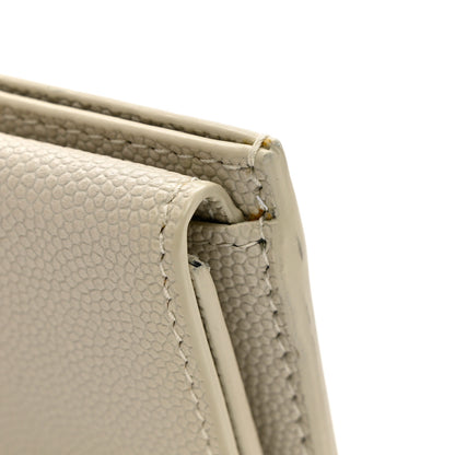 Saint Laurent Grain De Poudre Uptown Monogram Card Case Blanc Vintage 8 of 8