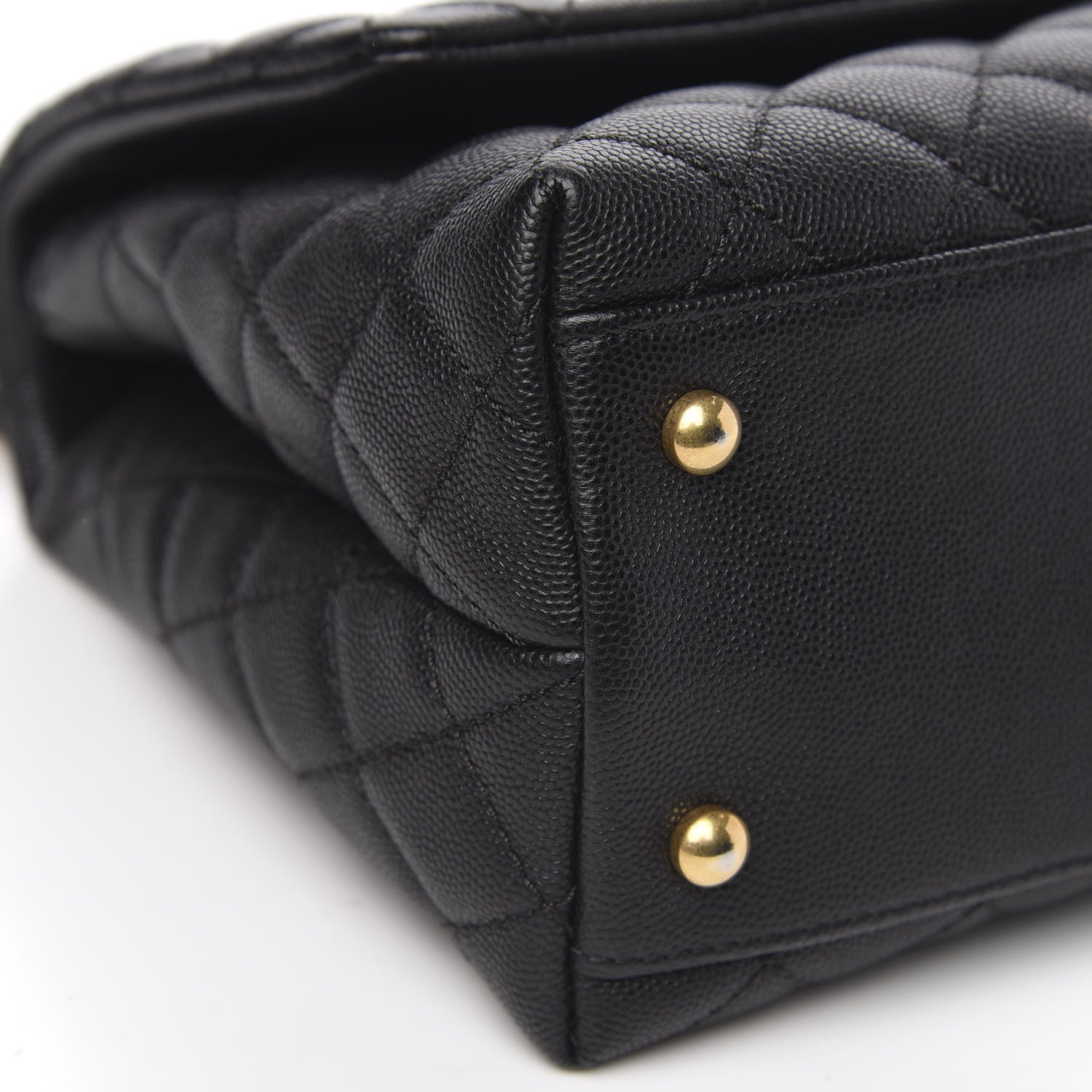Chanel Caviar Lizard Embossed Quilted Small Coco Handle Flap Black 9 of 14