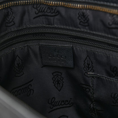 Gucci Guccissima Medium Flat Messenger Bag Black 6 of 10