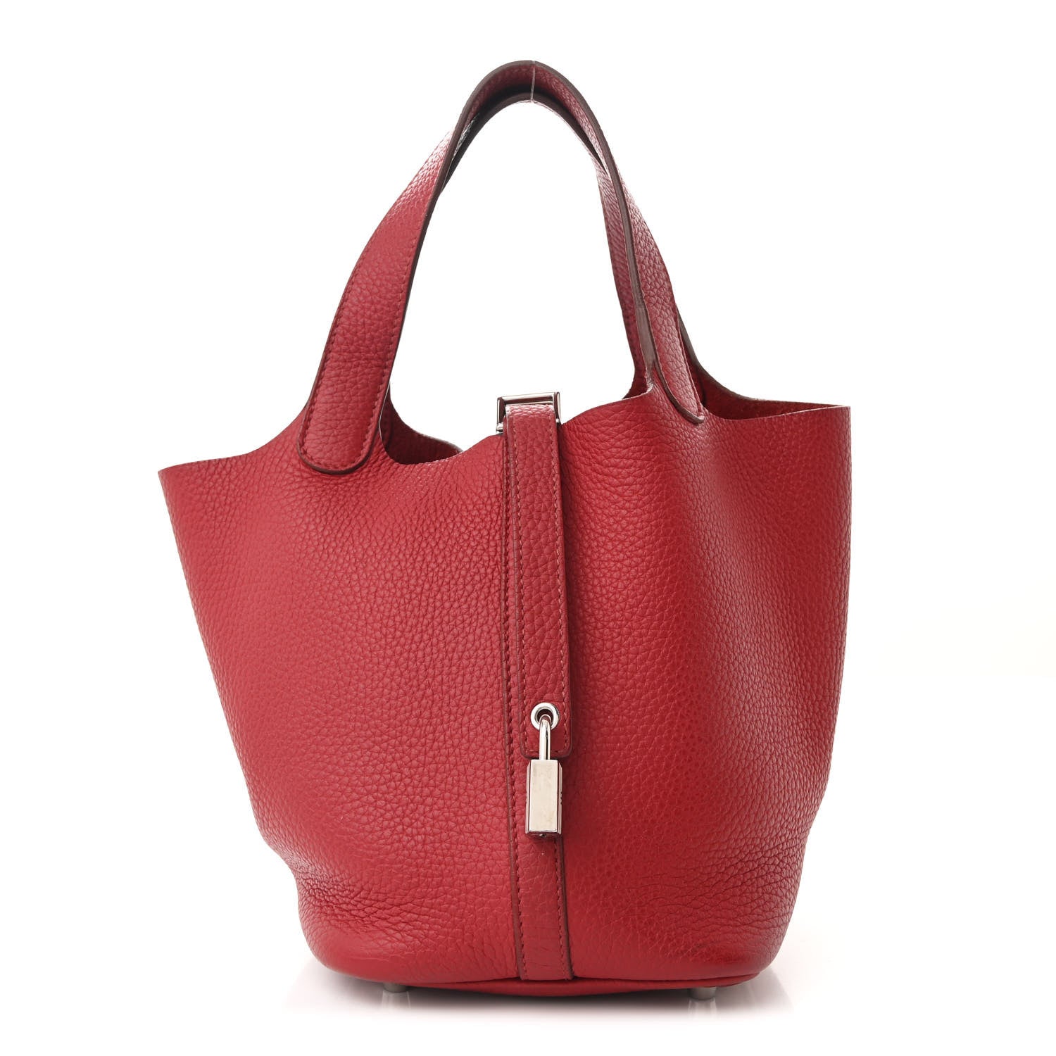 Hermes Taurillon Clemence Picotin Lock 18 PM Rouge Garance 1 of 10