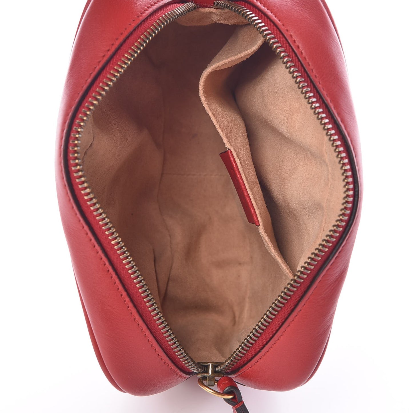 Calfskin Matelasse Mini GG Marmont Wrist Wallet Hibiscus Red
