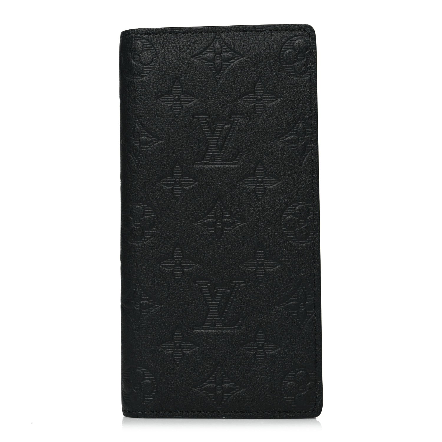 Louis Vuitton Calfskin Monogram Shadow Brazza Wallet Black 1 of 6