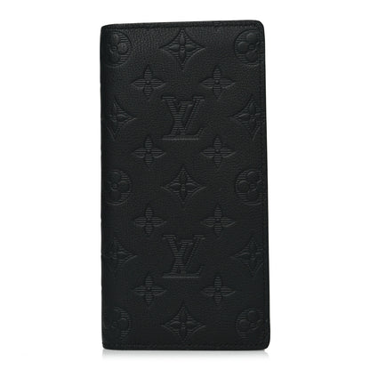 Louis Vuitton Calfskin Monogram Shadow Brazza Wallet Black 1 of 6