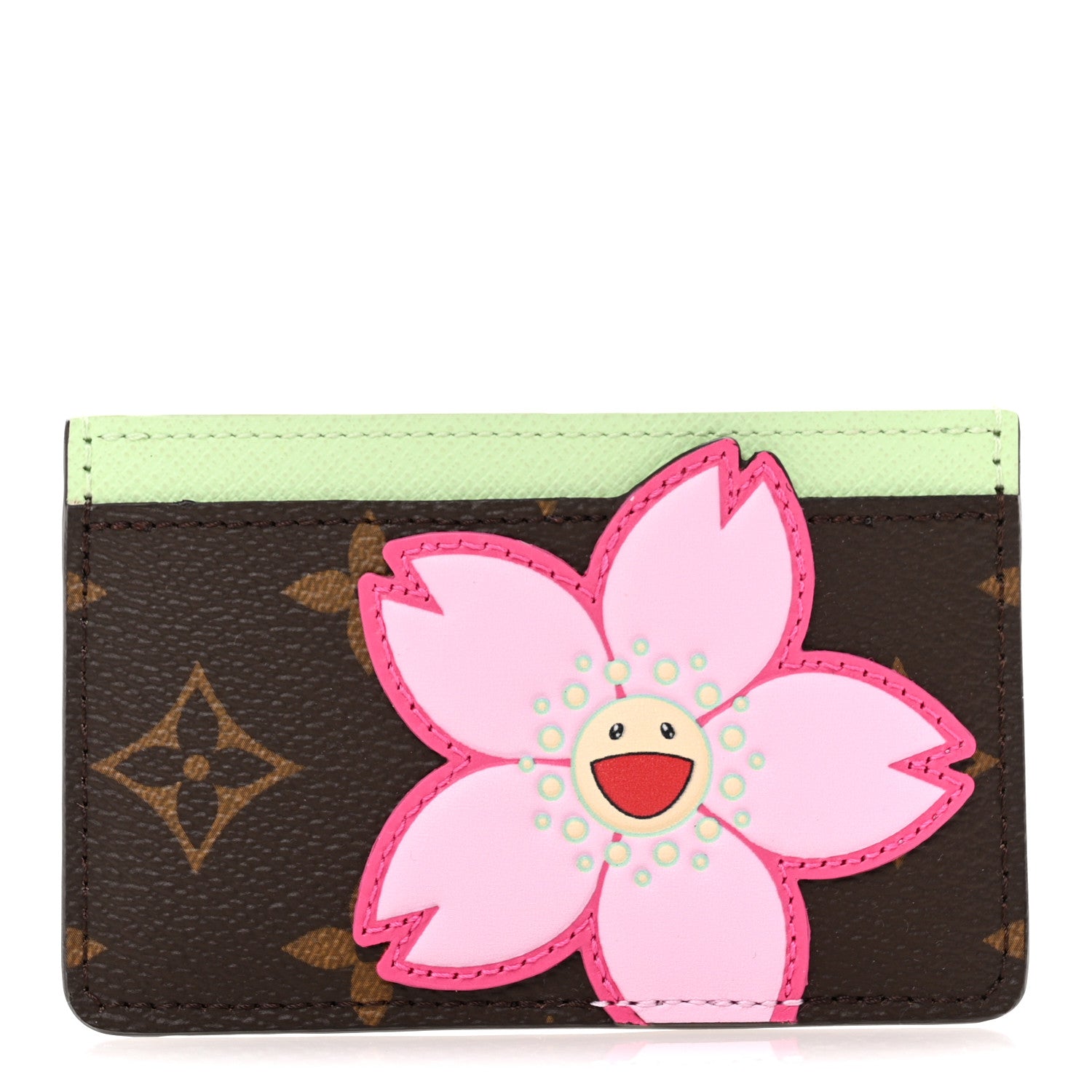 Louis Vuitton LV X TM Monogram Cherry Blossom Card Holder Sakura Brown 1 of 7